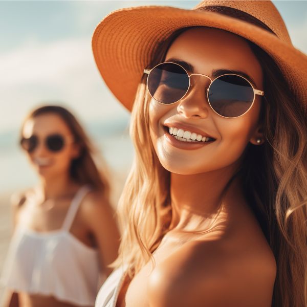 woman smiling